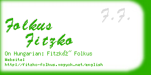 folkus fitzko business card